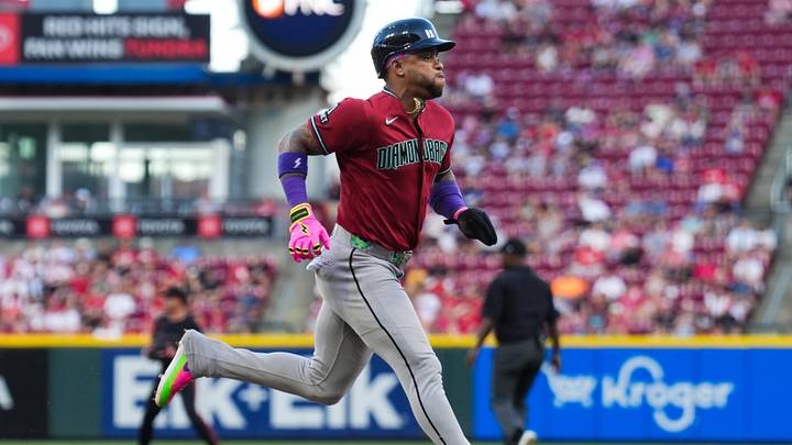 Jun 12, 2026; Cincinnati, Ohio, USA; Arizona Diamondbacks second baseman Ketel Marte (4) scores a run on a sacrifice fly hit by third baseman Nolan Arenado (28) during the game against the Cincinnati Reds in the third inning at Great American Ball Park. Mandatory Credit: Aaron Doster-Imagn Images Jun 12, 2026; Cincinnati, Ohio, USA; Arizona Diamondbacks second baseman Ketel Marte (4) scores a run on a sacrifice fly hit by third baseman Nolan Arenado (28) during the game against the Cincinnati Reds in the third inning at Great American Ball Park. Mandatory Credit: Aaron Doster-Imagn Images