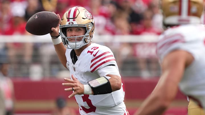 San Francisco 49ers quarterback Brock Purdy (13).