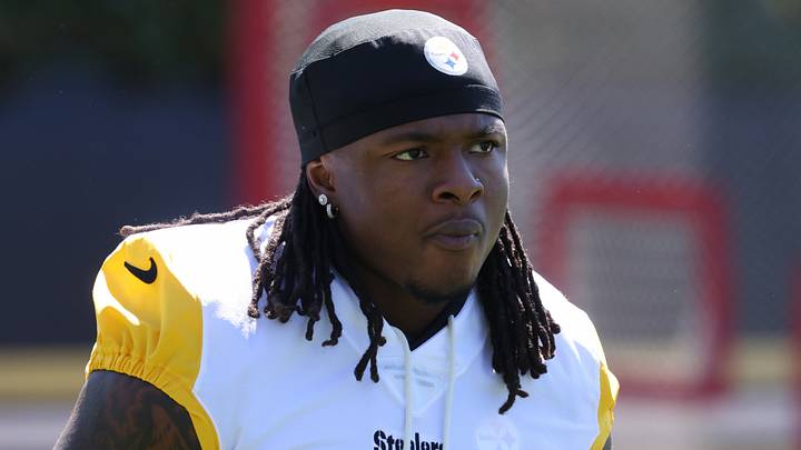 Pittsburgh Steelers running back Kaleb Johnson. Pittsburgh Steelers running back Kaleb Johnson.