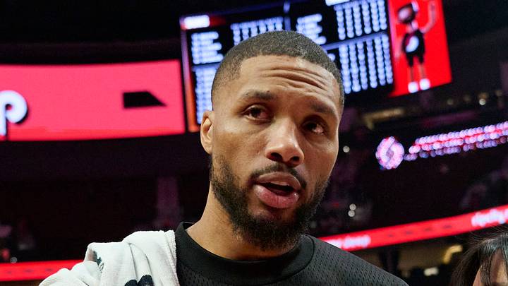 Portland Trail Blazers guard Damian Lillard walks off the court after a game against the Phoenix Suns.