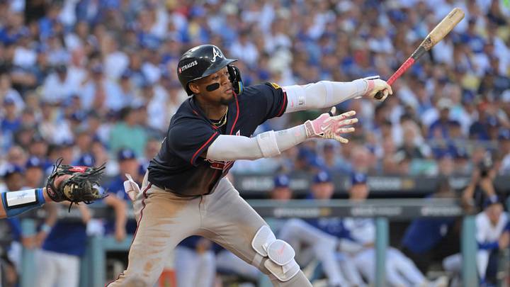 Ronald Acuña Jr. struggled for the Braves during the postseason, and particularly in the NLDS against the Dodgers. Ronald Acuña Jr. struggled for the Braves during the postseason, and particularly in the NLDS against the Dodgers.