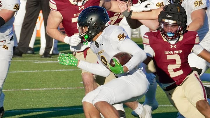 St. Anthony's Xavier Bala runs the ball against Iona Prep.