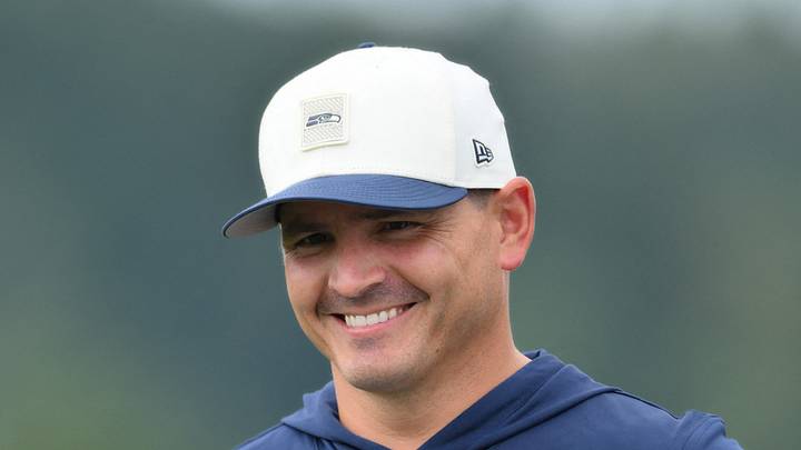Seattle Seahawks head coach Mike Macdonald during training camp