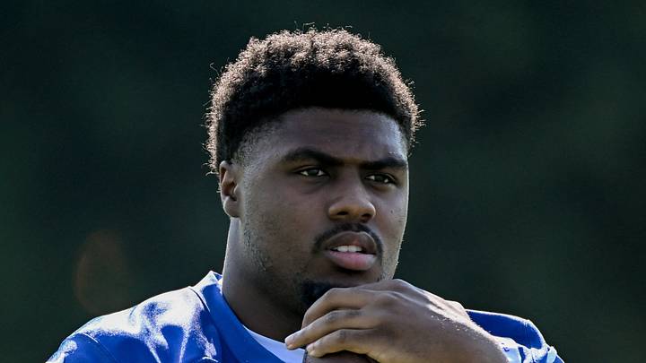 Indianapolis Colts linebacker CJ Allen participates in a drill