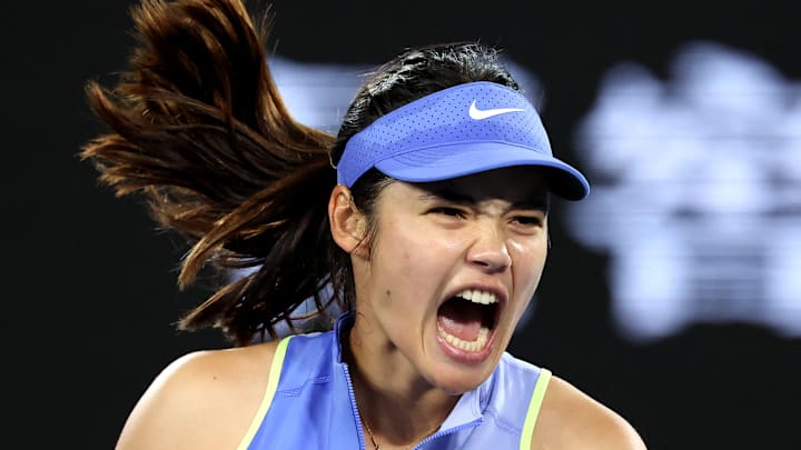 Emma Raducanu at the Australian Open screams