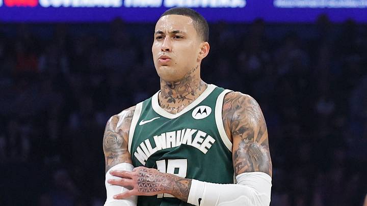 Feb 12, 2026; Oklahoma City, Oklahoma, USA; Milwaukee Bucks forward Kyle Kuzma (18) gestures after scoring against the Oklahoma City Thunder during the first half at Paycom Center. Mandatory Credit: Alonzo Adams-Imagn Images Feb 12, 2026; Oklahoma City, Oklahoma, USA; Milwaukee Bucks forward Kyle Kuzma (18) gestures after scoring against the Oklahoma City Thunder during the first half at Paycom Center. Mandatory Credit: Alonzo Adams-Imagn Images
