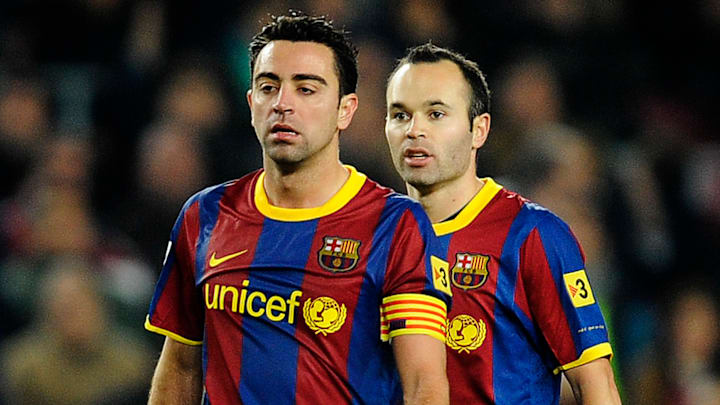 Xavi et Iniesta - FC Barcelone