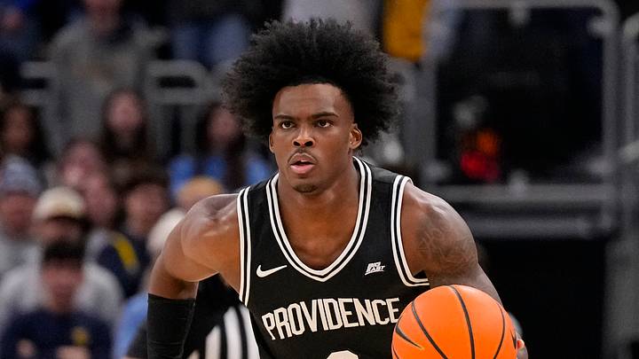 Jan 19, 2026; Milwaukee, Wisconsin, USA; Providence Friars guard Jaylin Sellers (2) walks the ball up court during the first half against the Marquette Golden Eagles at Fiserv Forum. Mandatory Credit: Jeff Hanisch-Imagn Images Jan 19, 2026; Milwaukee, Wisconsin, USA; Providence Friars guard Jaylin Sellers (2) walks the ball up court during the first half against the Marquette Golden Eagles at Fiserv Forum. Mandatory Credit: Jeff Hanisch-Imagn Images