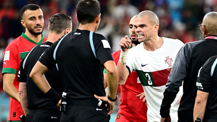 Pepe was one player to criticise the officiating in Portugal's defeat to Morocco