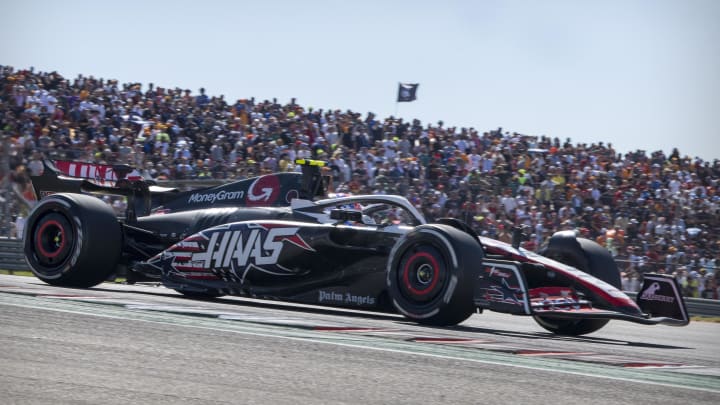 Oct 22, 2023; Austin, Texas, USA; Moneygram Haas F1 driver Nico Hulkenberg (27) of Team Germany drives during the 2023 United States Grand Prix at Circuit of the Americas. Mandatory Credit: Jerome Miron-USA TODAY Sports Oct 22, 2023; Austin, Texas, USA; Moneygram Haas F1 driver Nico Hulkenberg (27) of Team Germany drives during the 2023 United States Grand Prix at Circuit of the Americas. Mandatory Credit: Jerome Miron-USA TODAY Sports