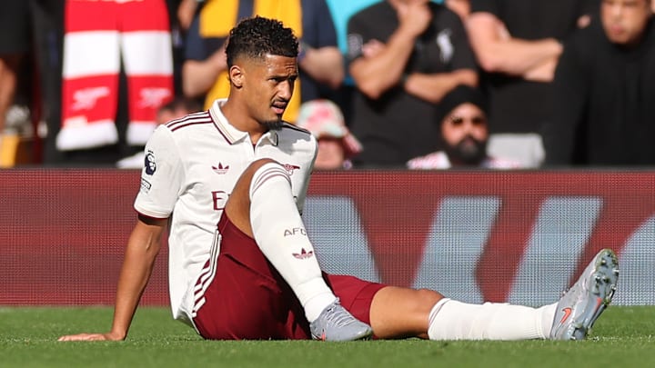 William Saliba started 10 of Arsenal’s first 11 Premier League games.