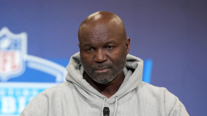 Tampa Bay Buccaneers coach Todd Bowles speaks at the NFL Scouting Combine at the Indiana Convention Center.