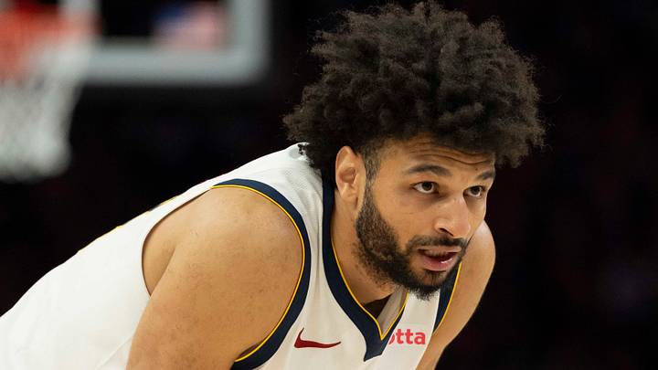 Apr 30, 2026; Minneapolis, Minnesota, USA; Denver Nuggets guard Jamal Murray (27) looks on against the Minnesota Timberwolves in the first half during game six of the first round of the 2026 NBA Playoffs at Target Center. Mandatory Credit: Jesse Johnson-Imagn Images Apr 30, 2026; Minneapolis, Minnesota, USA; Denver Nuggets guard Jamal Murray (27) looks on against the Minnesota Timberwolves in the first half during game six of the first round of the 2026 NBA Playoffs at Target Center. Mandatory Credit: Jesse Johnson-Imagn Images