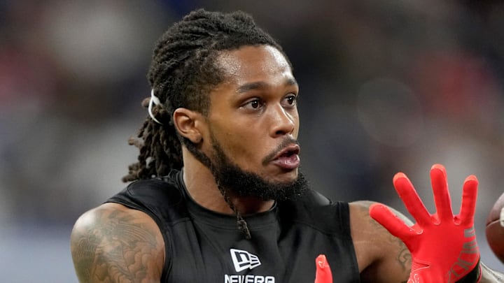 Mar 1, 2025; Indianapolis, IN, USA; Oregon running back Jordan James (RB14) during the 2025 NFL Combine at Lucas Oil Stadium. Mandatory Credit: Kirby Lee-Imagn Images