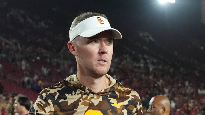 Sep 12, 2026; Los Angeles, California, USA; Southern California Trojans head coach Lincoln Riley reacts after the game against the Louisiana Ragin' Cajuns at United Airlines Field at Los Angeles Memorial Coliseum. Mandatory Credit: Kirby Lee-Imagn Images Sep 12, 2026; Los Angeles, California, USA; Southern California Trojans head coach Lincoln Riley reacts after the game against the Louisiana Ragin' Cajuns at United Airlines Field at Los Angeles Memorial Coliseum. Mandatory Credit: Kirby Lee-Imagn Images