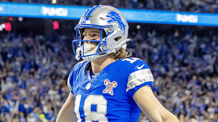 Detroit Lions wide receiver Isaac Teslaa (18).