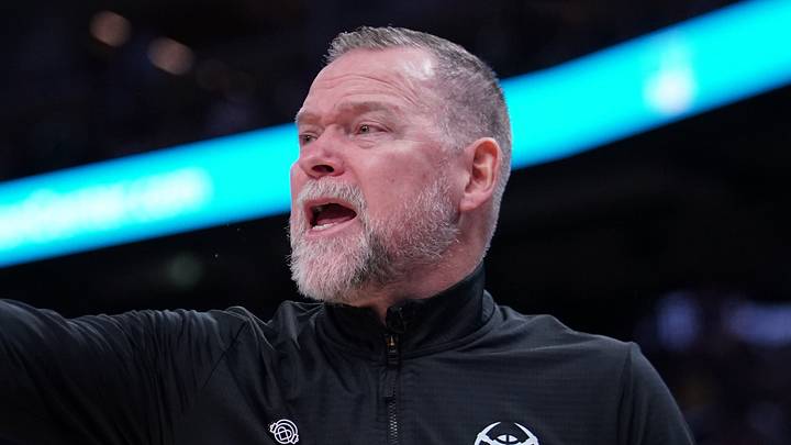 Apr 4, 2025; San Francisco, California, USA; Denver Nuggets head coach Michael Malone yells direction during a game against the Golden State Warriors in the third period at Chase Center. Mandatory Credit: David Gonzales-Imagn Images Apr 4, 2025; San Francisco, California, USA; Denver Nuggets head coach Michael Malone yells direction during a game against the Golden State Warriors in the third period at Chase Center. Mandatory Credit: David Gonzales-Imagn Images