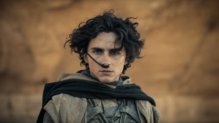 TIMOTHÉE CHALAMET as Paul Atreides in Warner Bros. Pictures and Legendary Pictures’ action adventure “DUNE: PART TWO,” a Warner Bros. Pictures release. Photo Credit: Courtesy Warner Bros. Pictures © 2023 Warner Bros. Entertainment Inc. All Rights Reserved.