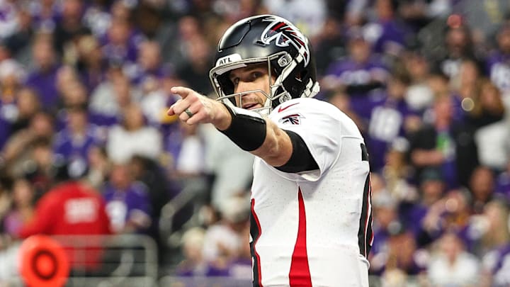 Atlanta Falcons quarterback Kirk Cousins is in the worst four-game slump of his career while Michael Penix Jr. watches.