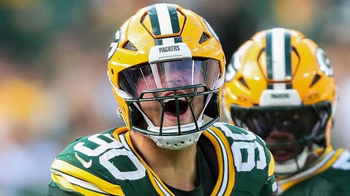 Green Bay Packers defensive end Lukas Van Ness.