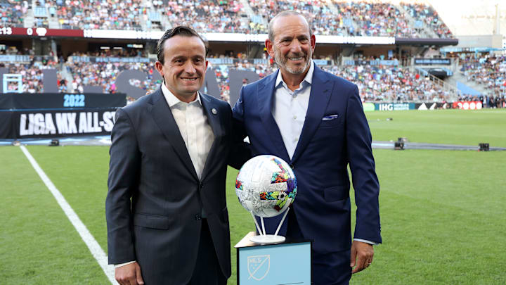 Liga MX President Mikel Arriola and Major League Soccer Commissioner Don Garber. Liga MX President Mikel Arriola and Major League Soccer Commissioner Don Garber.