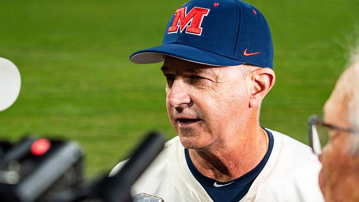 Ole Miss head coach Mike Bianco talks with members of the press after a college baseball game between Ole Miss and Southern Miss at Trustmark Park in Pearl, Miss., on Tuesday, April 14, 2026. Ole Miss defeated Southern Miss 10-3. Ole Miss head coach Mike Bianco talks with members of the press after a college baseball game between Ole Miss and Southern Miss at Trustmark Park in Pearl, Miss., on Tuesday, April 14, 2026. Ole Miss defeated Southern Miss 10-3.