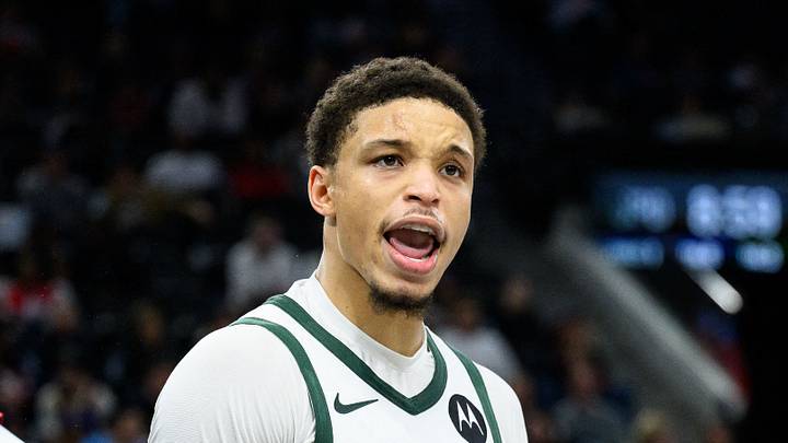 Milwaukee Bucks guard Ryan Rollins (13) reacts during the second half against the Los Angeles Clippers at Intuit Dome on March 23, 2026.