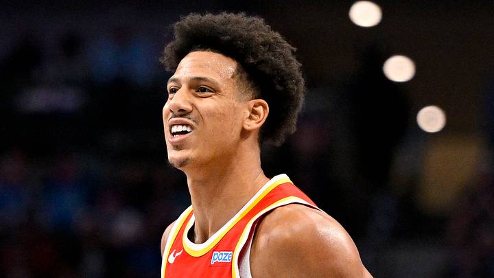 Atlanta Hawks forward Jalen Johnson (1) against the Dallas Mavericks at American Airlines Center on Oct. 16, 2026. Atlanta Hawks forward Jalen Johnson (1) against the Dallas Mavericks at American Airlines Center on Oct. 16, 2026.