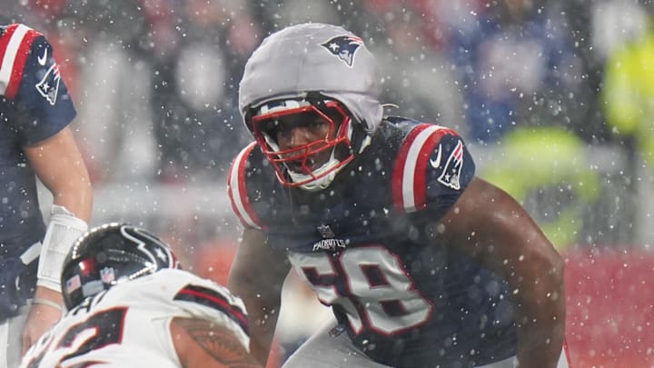 Jan 18, 2026; Foxborough, MA, USA; New England Patriots quarterback Drake Maye (10) communicates in the fourth quarter against the Houston Texans in an AFC Divisional Round game at Gillette Stadium. Mandatory Credit: David Butler II-Imagn Images Jan 18, 2026; Foxborough, MA, USA; New England Patriots quarterback Drake Maye (10) communicates in the fourth quarter against the Houston Texans in an AFC Divisional Round game at Gillette Stadium. Mandatory Credit: David Butler II-Imagn Images
