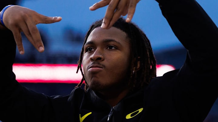 Oregon Ducks dan lanning college football playoff dante moore dakorien moore track and field even run sprint