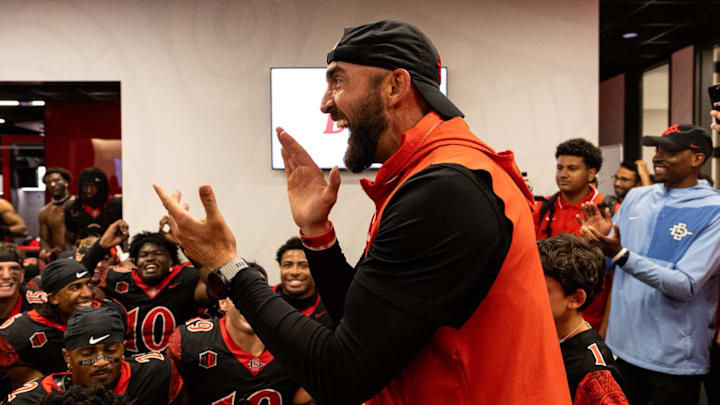 San Diego State Aztecs head coach Sean Lewis. San Diego State Aztecs head coach Sean Lewis.