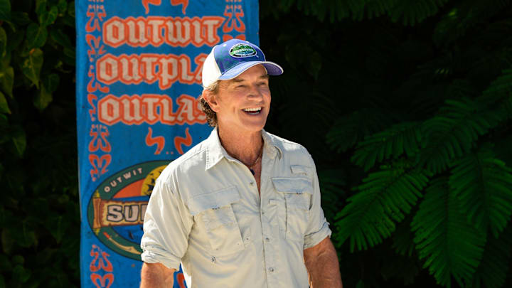 “I’m a Wolf, Baby” – One castaway’s scheming gets them into hot water when their tribe realizes the same conversation has been repeated to each of them. Two castaways are sent on a grueling journey. Then, one castaway’s series of missteps leaves one of their tribemates hungry for revenge, on SURVIVOR, Wednesday, Oct. 22. Pictured (L-R): Jeff Probst. Photo: Robert Voets/CBS ©2025 CBS Broadcasting, Inc. All Rights Reserved.