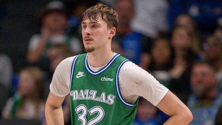 Apr 3, 2026; Dallas, Texas, USA; Dallas Mavericks forward Cooper Flagg (32) looks on during the game between the Mavericks and the Magic at American Airlines Center. Mandatory Credit: Jerome Miron-Imagn Images Apr 3, 2026; Dallas, Texas, USA; Dallas Mavericks forward Cooper Flagg (32) looks on during the game between the Mavericks and the Magic at American Airlines Center. Mandatory Credit: Jerome Miron-Imagn Images