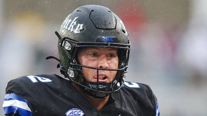 Oct 10, 2026; Atlanta, Georgia, USA; Duke Blue Devils quarterback Walker Eget (2) scrambles against the Georgia Tech Yellow Jackets in the third quarter at Bobby Dodd Stadium at Hyundai Field. Mandatory Credit: Brett Davis-Imagn Images Oct 10, 2026; Atlanta, Georgia, USA; Duke Blue Devils quarterback Walker Eget (2) scrambles against the Georgia Tech Yellow Jackets in the third quarter at Bobby Dodd Stadium at Hyundai Field. Mandatory Credit: Brett Davis-Imagn Images