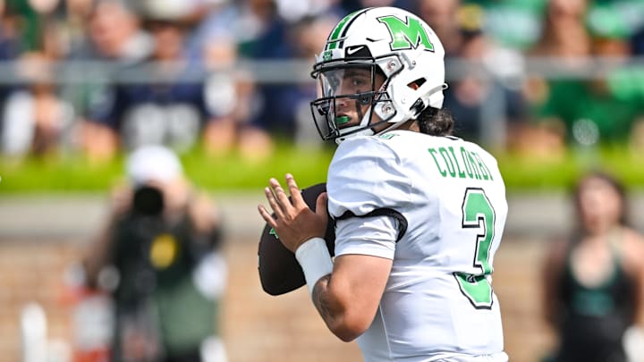 Marshall Thundering Herd quarterback Henry Colombi (3)