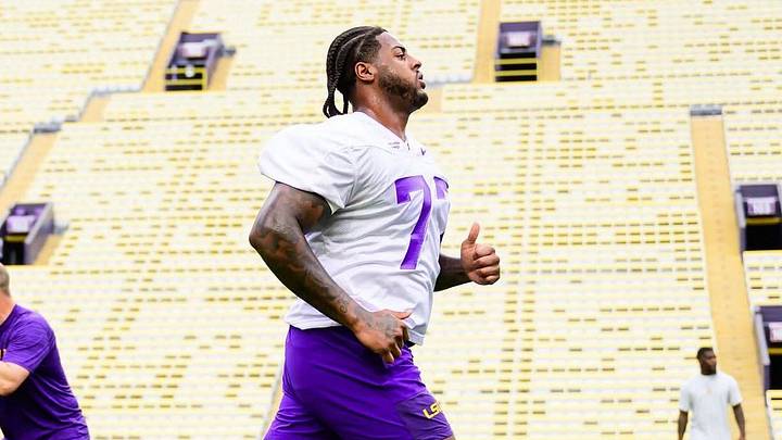 LSU left tackle Jordan Seaton. LSU left tackle Jordan Seaton.