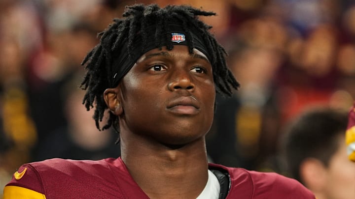 Washington Commanders running back Jacory Croskey-Merritt