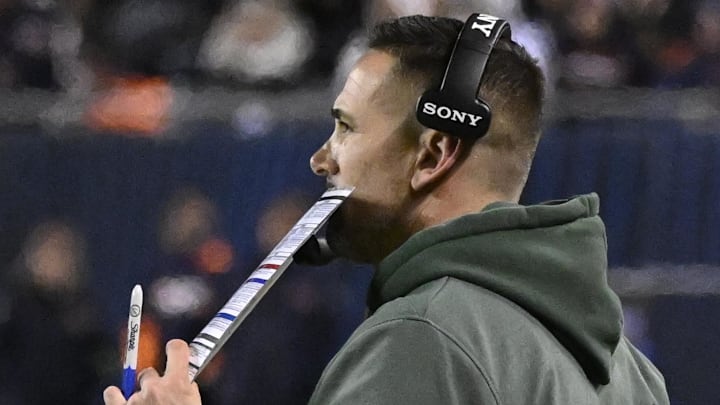 Green Bay Packers coach Matt LaFleur looks on from the sidelines against the Chicago Bears.
