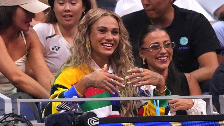August 31, 2026; New York, United States; Trinity Rodman, NWSL soccer player and girlfriend of Ben Shelton of the U.S. in the stands during his first round match against Netherlands' Tallon Griekspoor. 