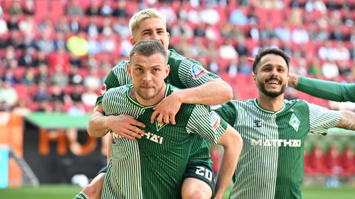 Werder Bremen beim Torjubel Werder Bremen beim Torjubel