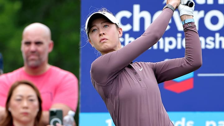 Nelly Korda leads the LPGA's first major of the year through two rounds. 