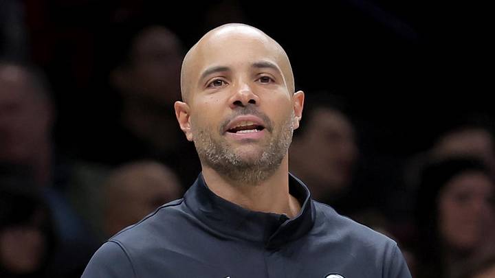 Mar 18, 2026; Brooklyn, New York, USA; Brooklyn Nets head coach Jordi Fernandez coaches against the Oklahoma City Thunder during the first quarter at Barclays Center. Mandatory Credit: Brad Penner-Imagn Images Mar 18, 2026; Brooklyn, New York, USA; Brooklyn Nets head coach Jordi Fernandez coaches against the Oklahoma City Thunder during the first quarter at Barclays Center. Mandatory Credit: Brad Penner-Imagn Images