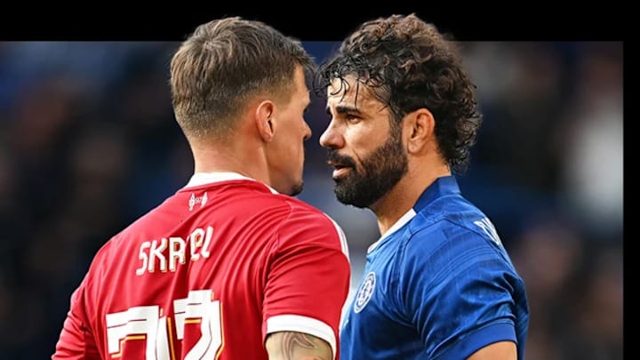 Diego Costa was his fiery self in his latest charity appearance.