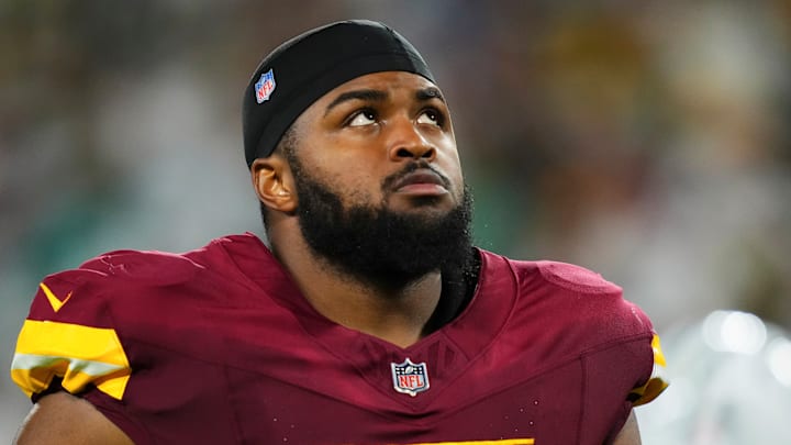 Washington Commanders defensive tackle Johnny Newton Washington Commanders defensive tackle Johnny Newton