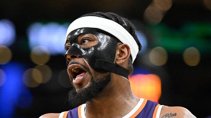 Phoenix Suns guard Jordan Goodwin reacts after being called for a foul against the Boston Celtics during the second half at the TD Garden on March 16, 2026. Phoenix Suns guard Jordan Goodwin reacts after being called for a foul against the Boston Celtics during the second half at the TD Garden on March 16, 2026.