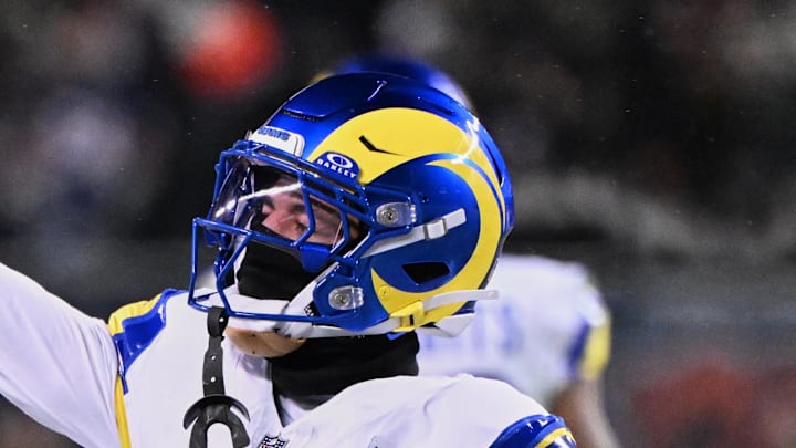 Los Angeles Rams cornerback Cobie Durant (14). Mandatory Credit: Matt Marton-Imagn Images