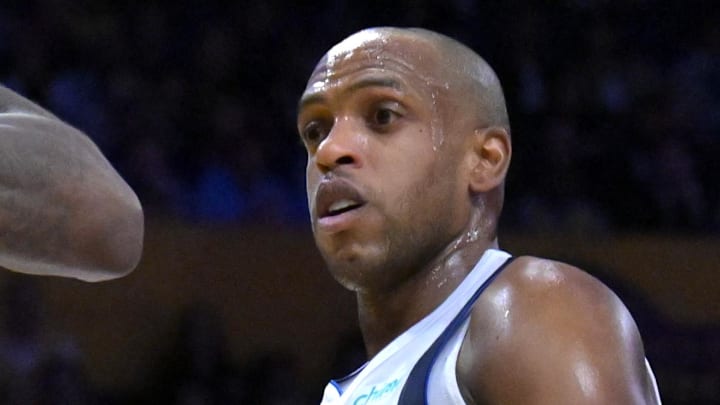 Feb 12, 2026; Los Angeles, California, USA; Los Angeles Lakers forward LeBron James (23) is defended by Dallas Mavericks forward Khris Middleton (20) as he handles the ball in the first half at Crypto.com Arena. Mandatory Credit: Jayne Kamin-Oncea-Imagn Images Feb 12, 2026; Los Angeles, California, USA; Los Angeles Lakers forward LeBron James (23) is defended by Dallas Mavericks forward Khris Middleton (20) as he handles the ball in the first half at Crypto.com Arena. Mandatory Credit: Jayne Kamin-Oncea-Imagn Images