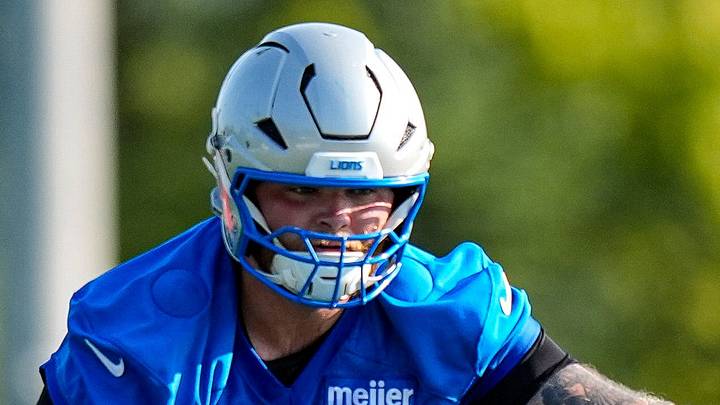 Detroit Lions center Cade Mays (64). Detroit Lions center Cade Mays (64).