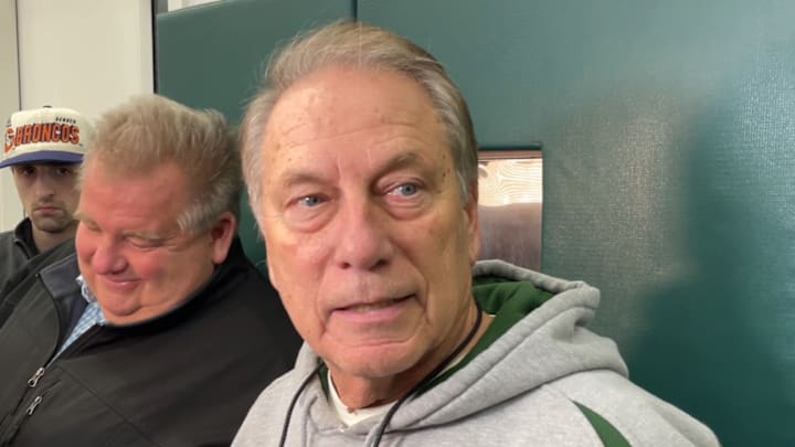 Michigan State's Tom Izzo listens to a question during a press conference on Thursday, Dec. 18, 2025.