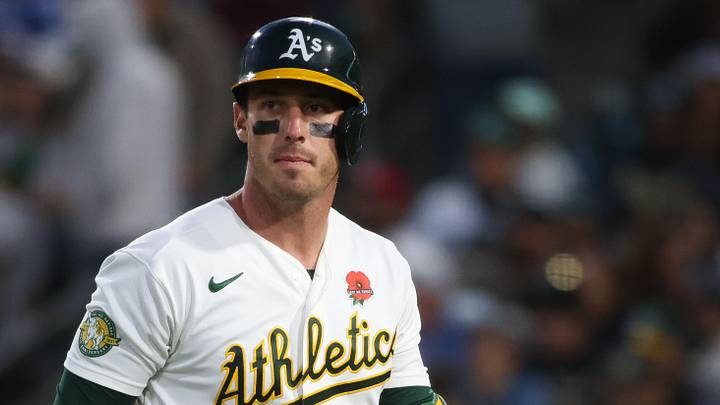May 25, 2026; West Sacramento, California, USA; Athletics designated hitter Brent Rooker (25) walks to the dugout after striking out during the sixth inning against the Seattle Mariners at Sutter Health Park. Mandatory Credit: Scott Marshall-Imagn Images May 25, 2026; West Sacramento, California, USA; Athletics designated hitter Brent Rooker (25) walks to the dugout after striking out during the sixth inning against the Seattle Mariners at Sutter Health Park. Mandatory Credit: Scott Marshall-Imagn Images